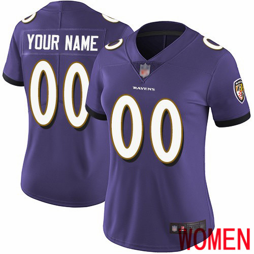 Limited Purple Women Home Jersey NFL Customized Football Baltimore Ravens Vapor Untouchable